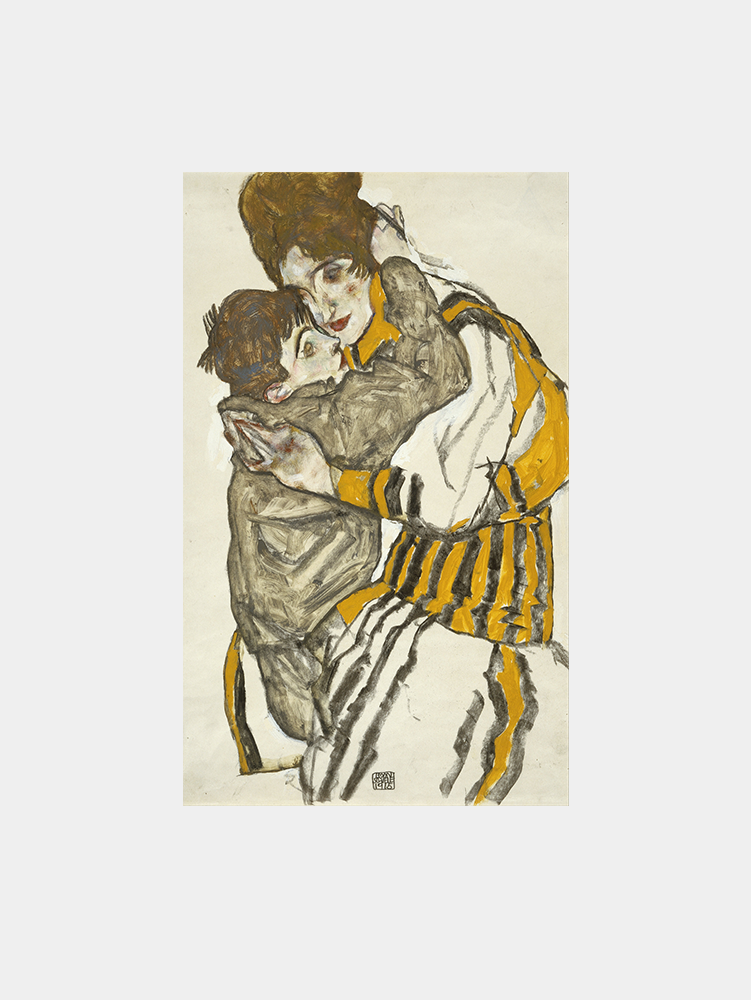 Egon Schiele "Schiele’s Wife with Her Little Nephew (1915)" Art Print