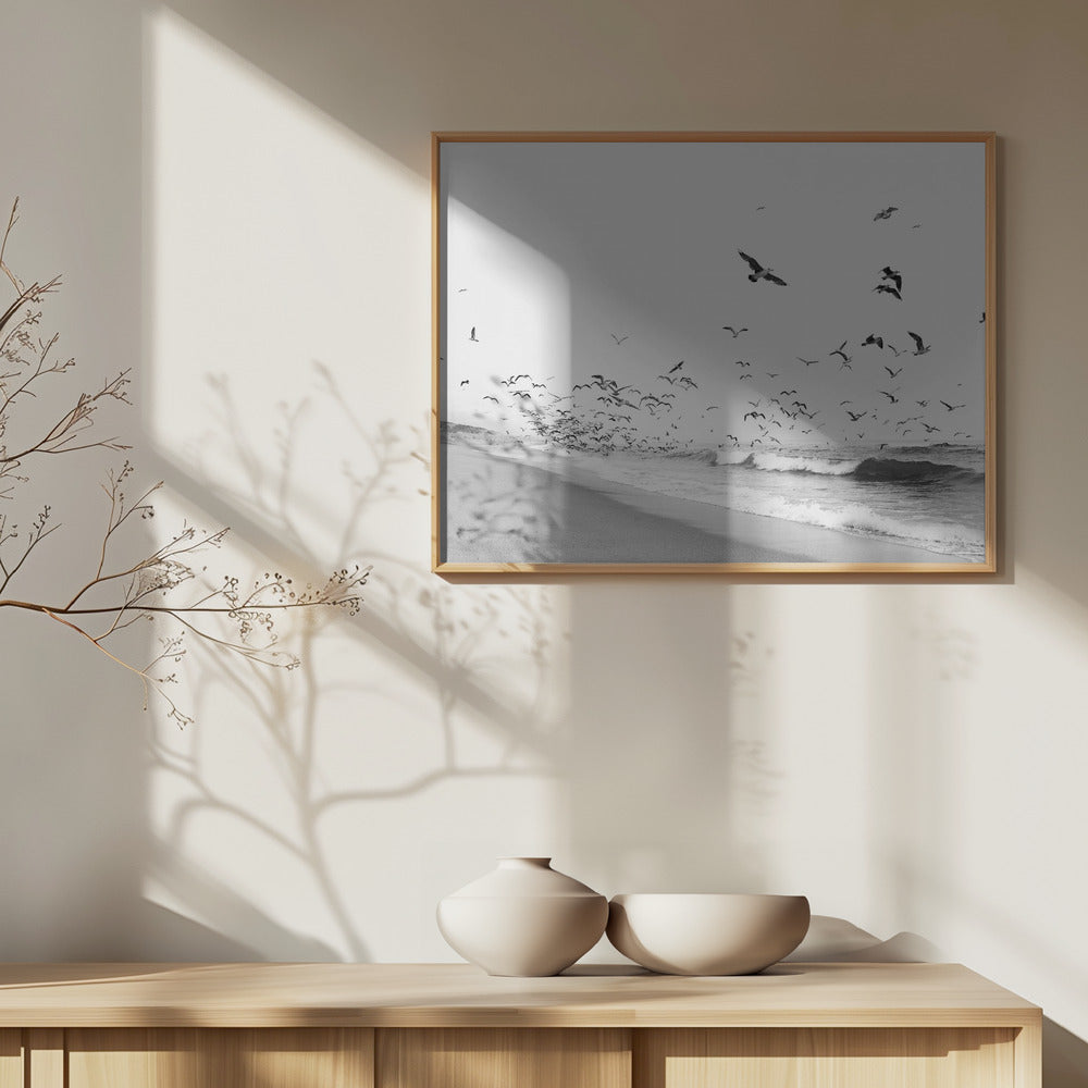 Seascape  BW Art Print
