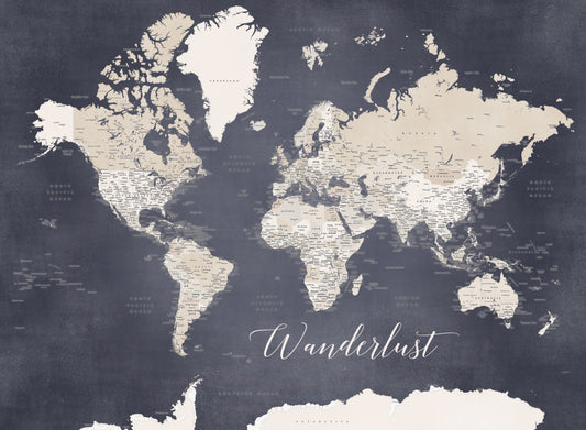 Wanderlust world map Glyn