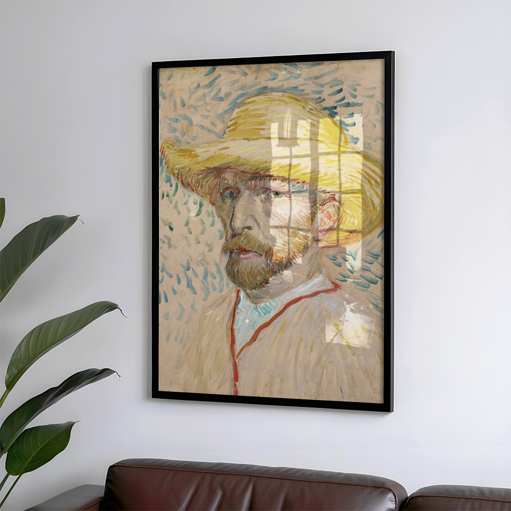 Van Gogh "Self-portrait with straw hat (1887)" Art Print