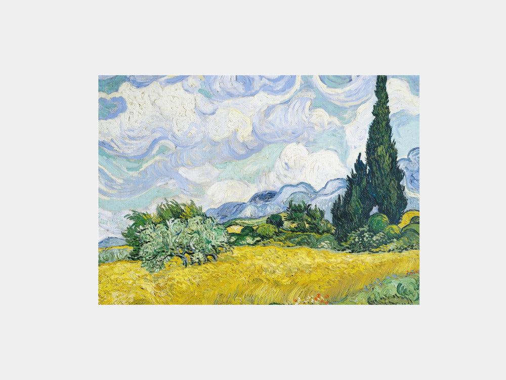 Van Gogh "Wheat Field with Cypresses" Art Print