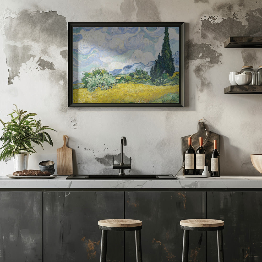 Van Gogh "Wheat Field with Cypresses" Art Print