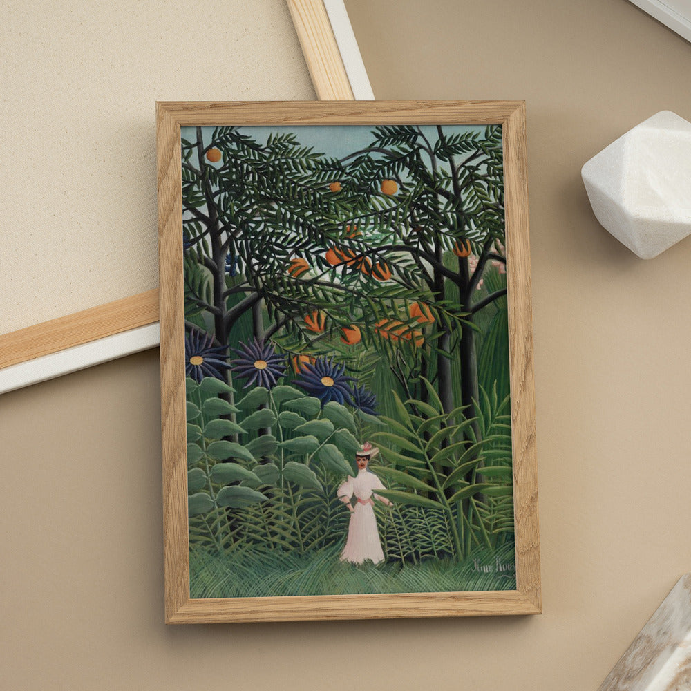 Henri Rousseau "Femme Se Promenant Dans Une Foret Exotique" Art Print