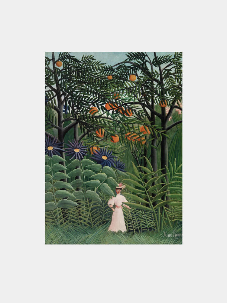 Henri Rousseau "Femme Se Promenant Dans Une Foret Exotique" Art Print