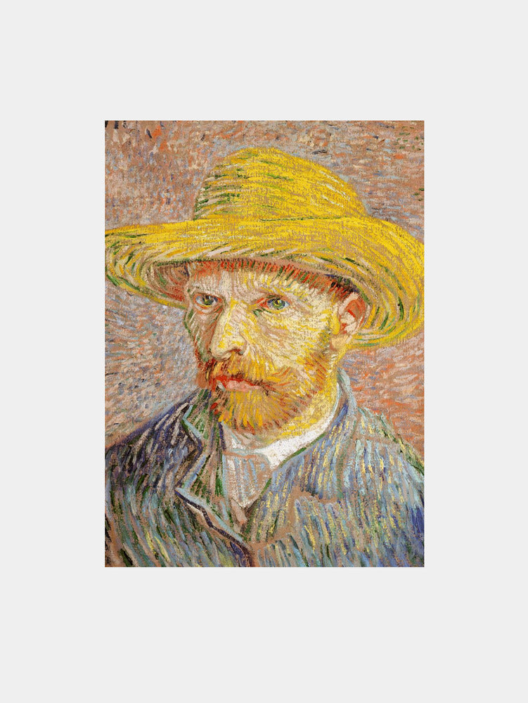 Van Gogh "Self Portrait With Straw Hat" Art Print