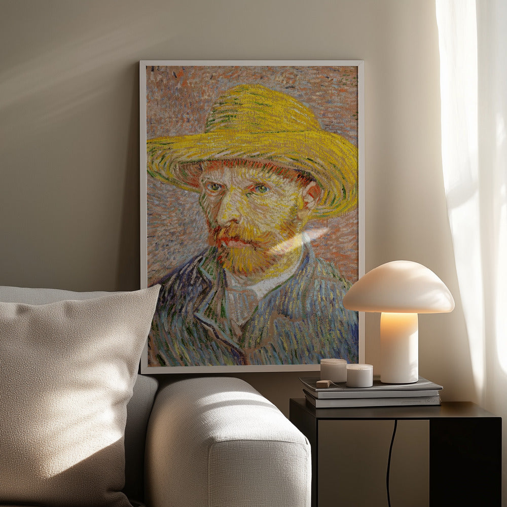 Van Gogh "Self Portrait With Straw Hat" Art Print