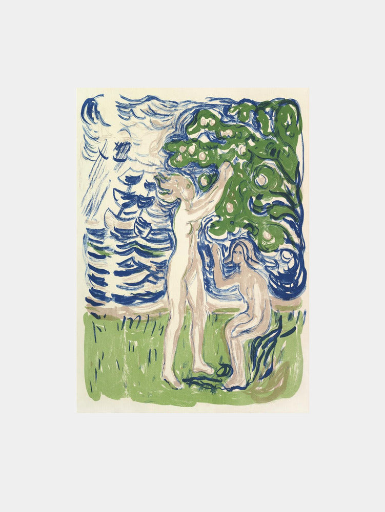 Edvard Munch: "Girls Picking Apples" Art Print