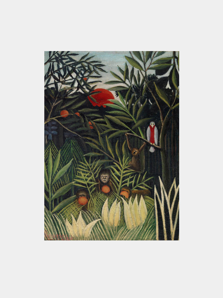 Henri Rousseau "Monkeys And Parrot In The Virgin Forest" Art Print