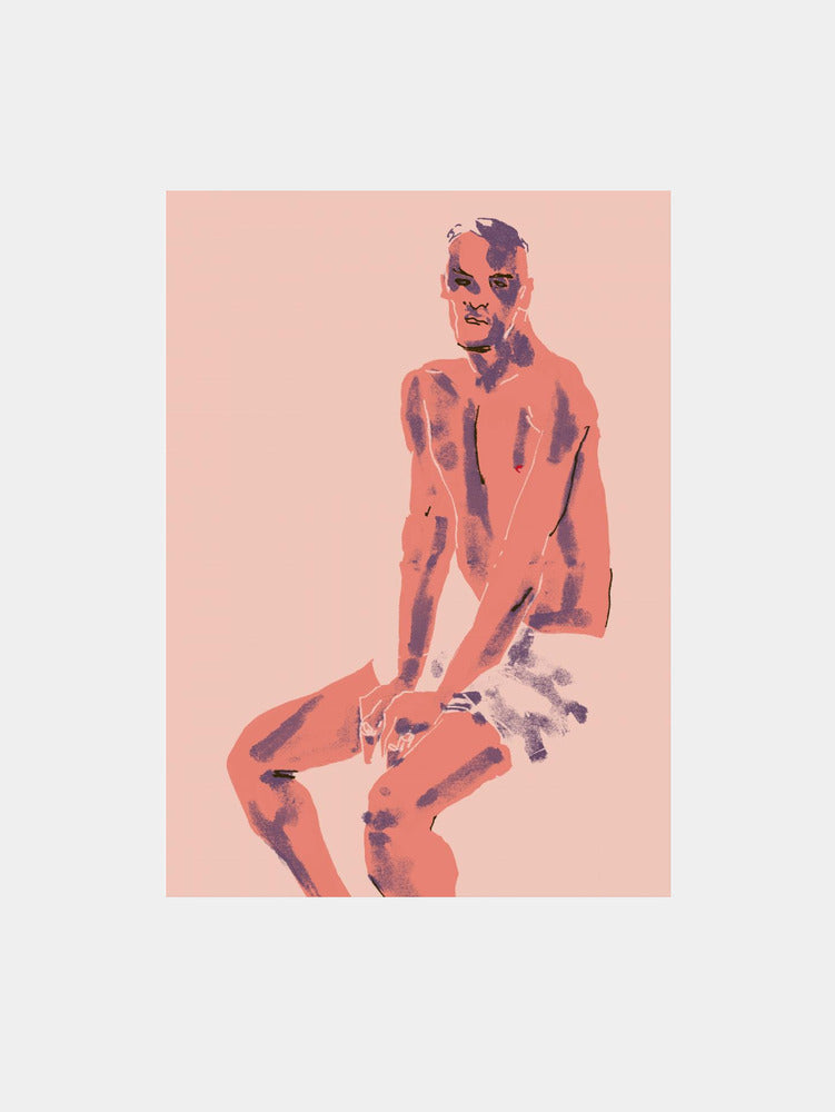 A Man Posing Art Print