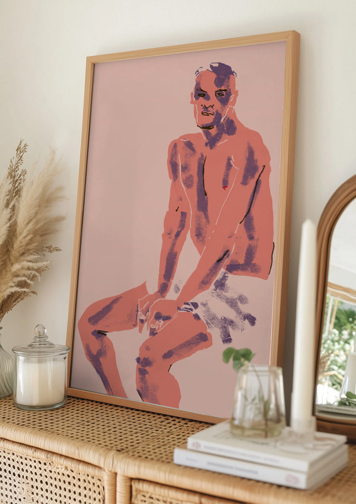 A Man Posing Art Print