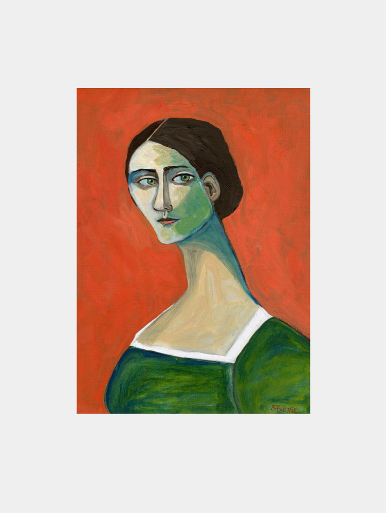 Woman in Green Dress