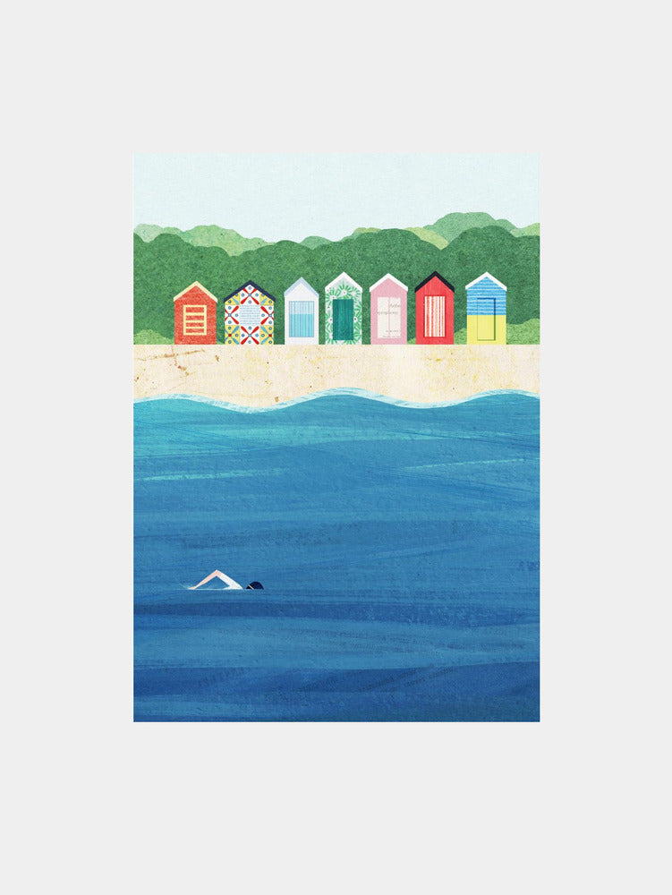 Beach Huts Art Print