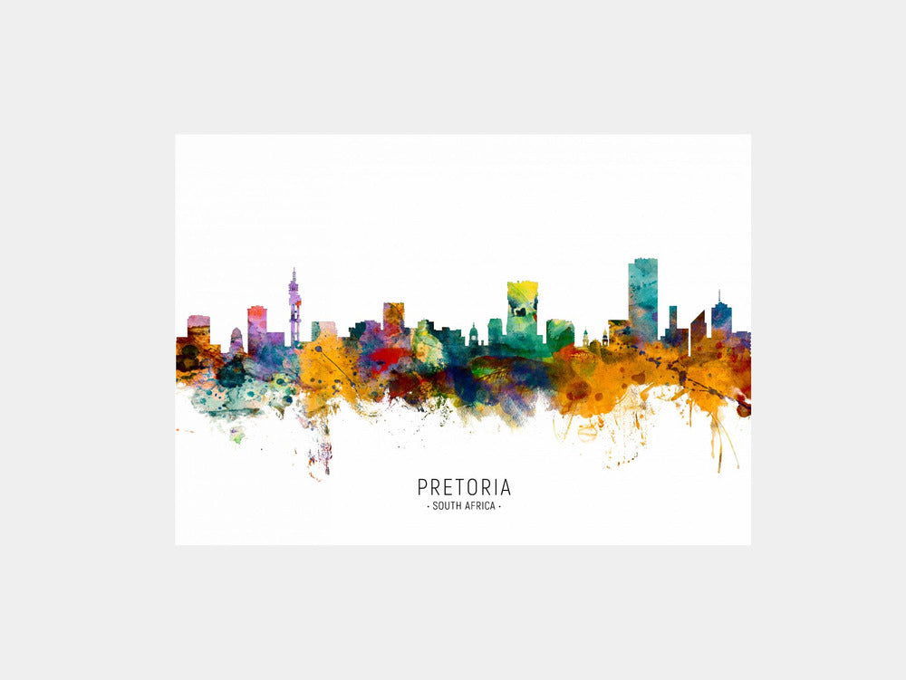 Pretoria South Africa Skyline Art Print