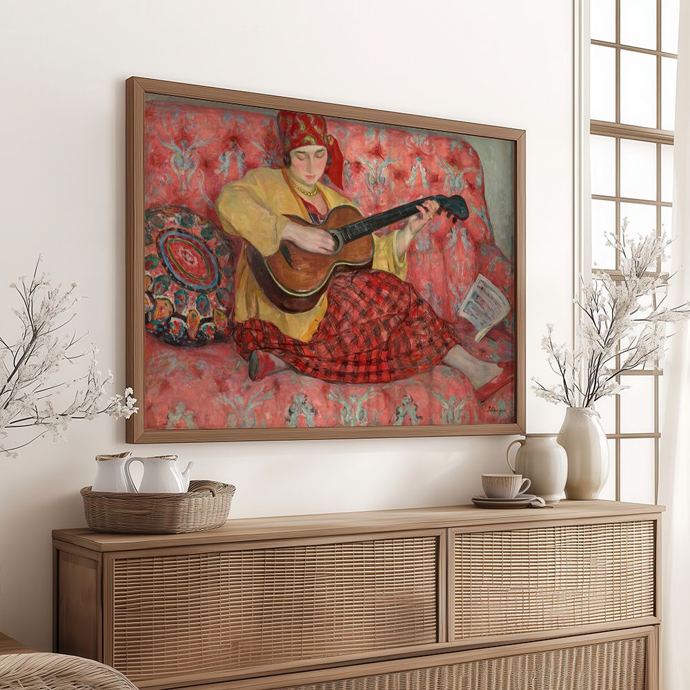 Henri Lebasque - "Nono à la guitare (1923)" Art Print