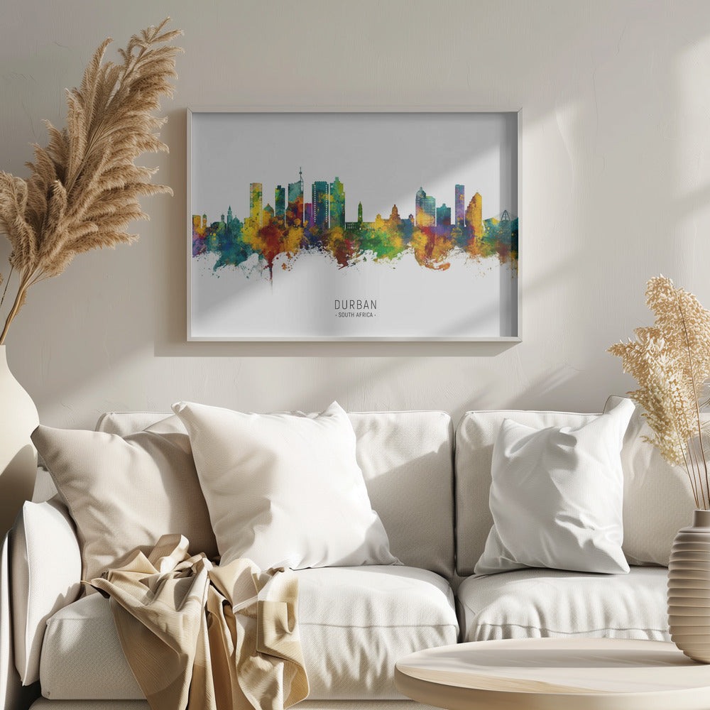 Durban South Africa Skyline Art Print