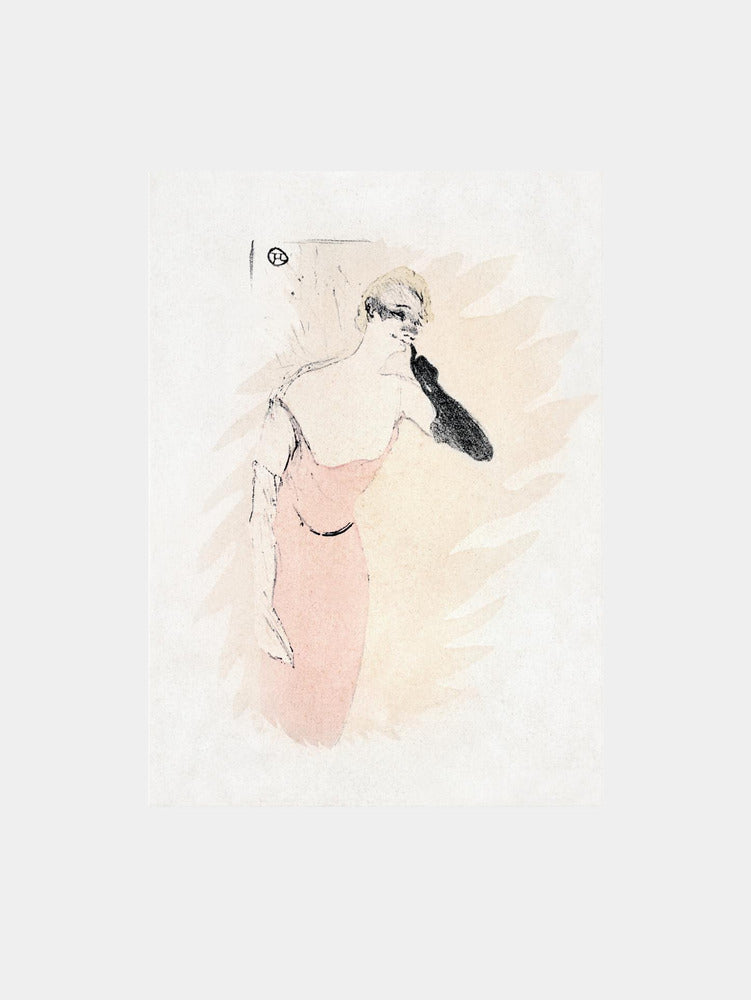 Yvette Guilbert In columbine a Pierrot (1894) Art Print