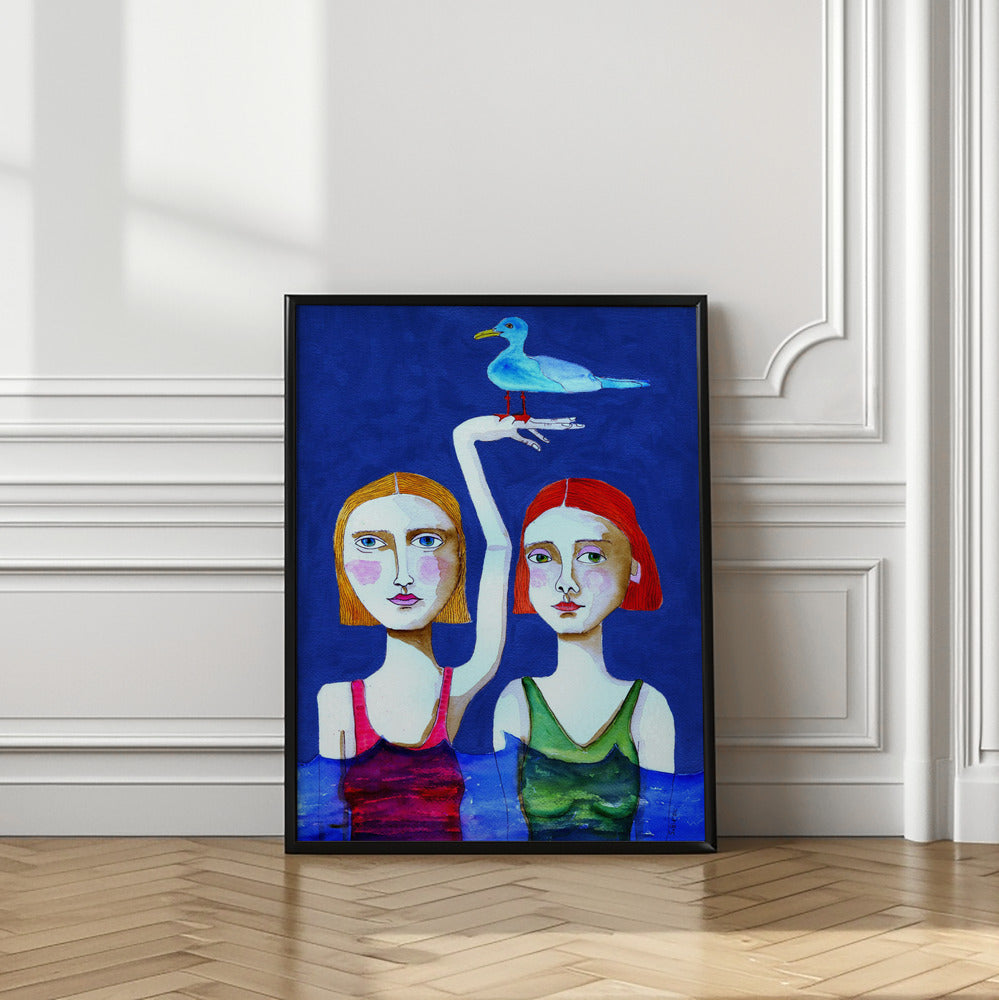 Whimsical Women Blue Bird