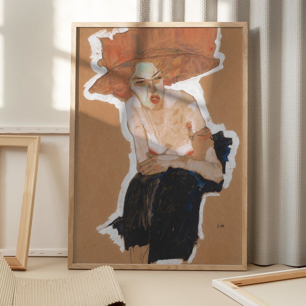 Egon Schiele "Die Hämische 1910" Art Print