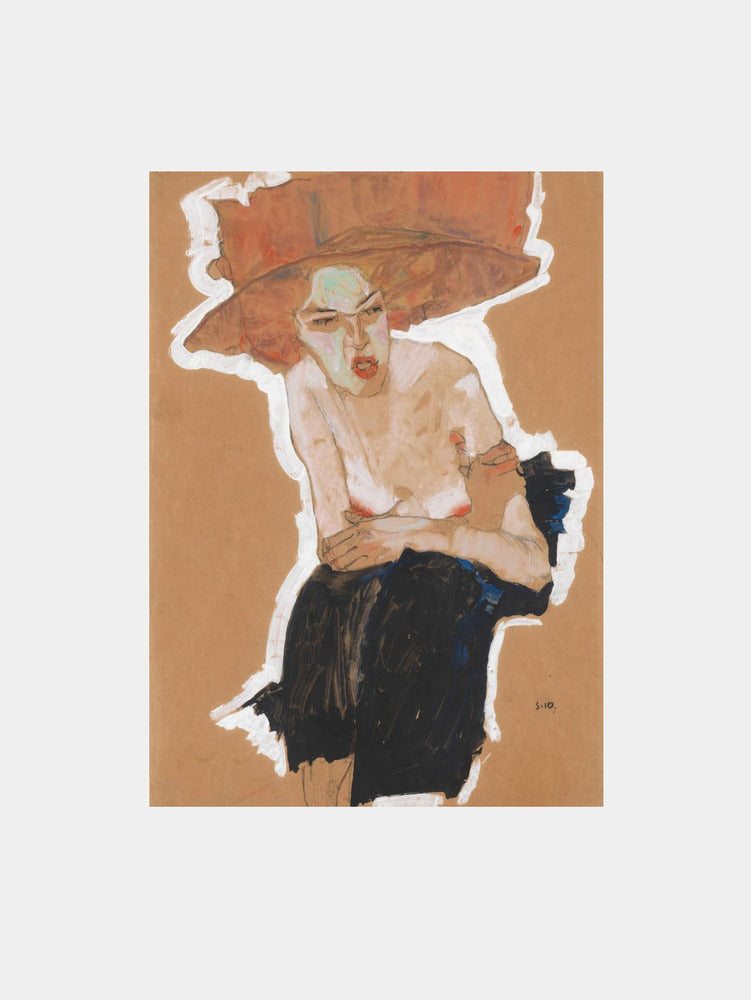 Egon Schiele "Die Hämische 1910" Art Print