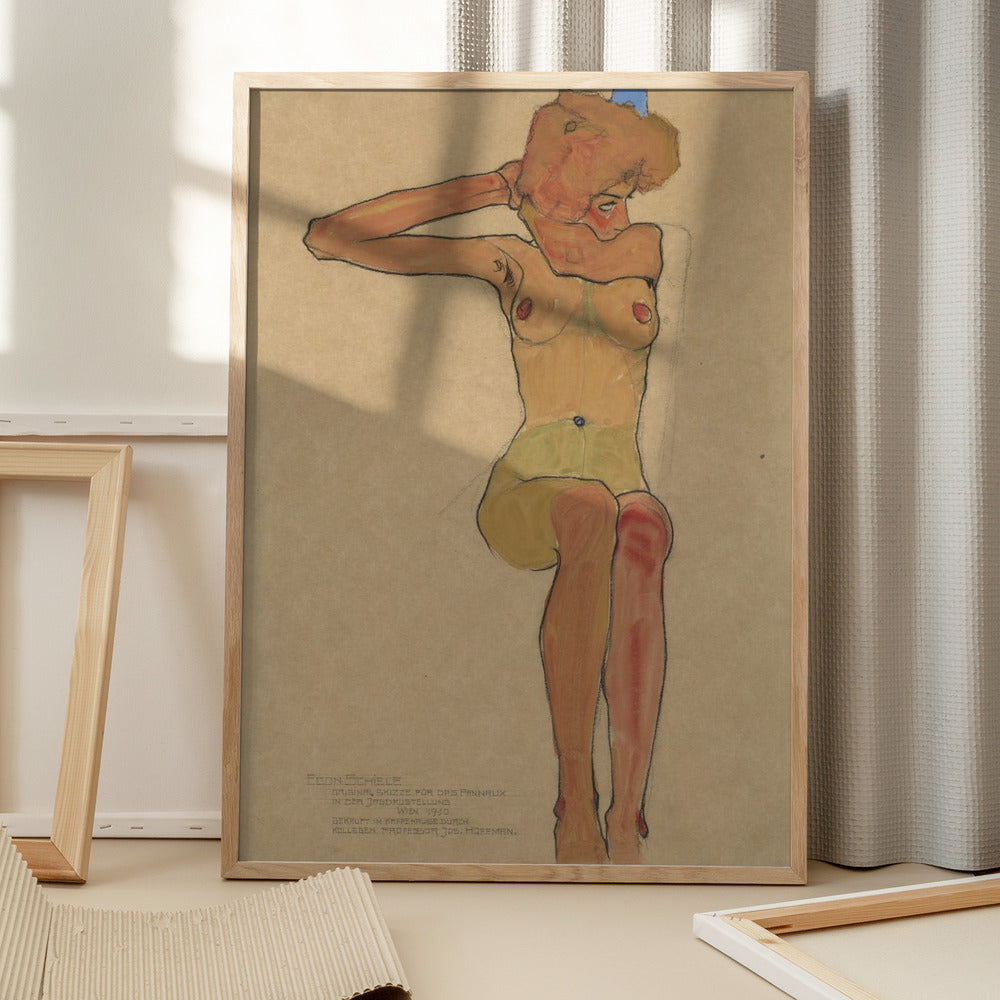 Egon Schiele "Gertrude 1910" Art Print