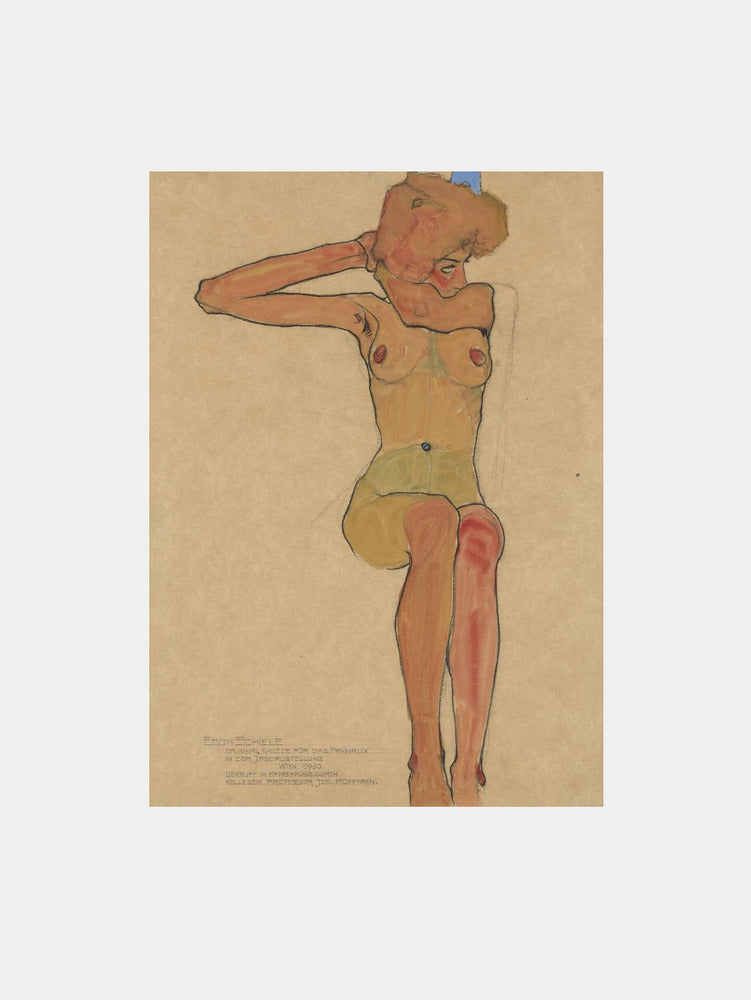 Egon Schiele "Gertrude 1910" Art Print