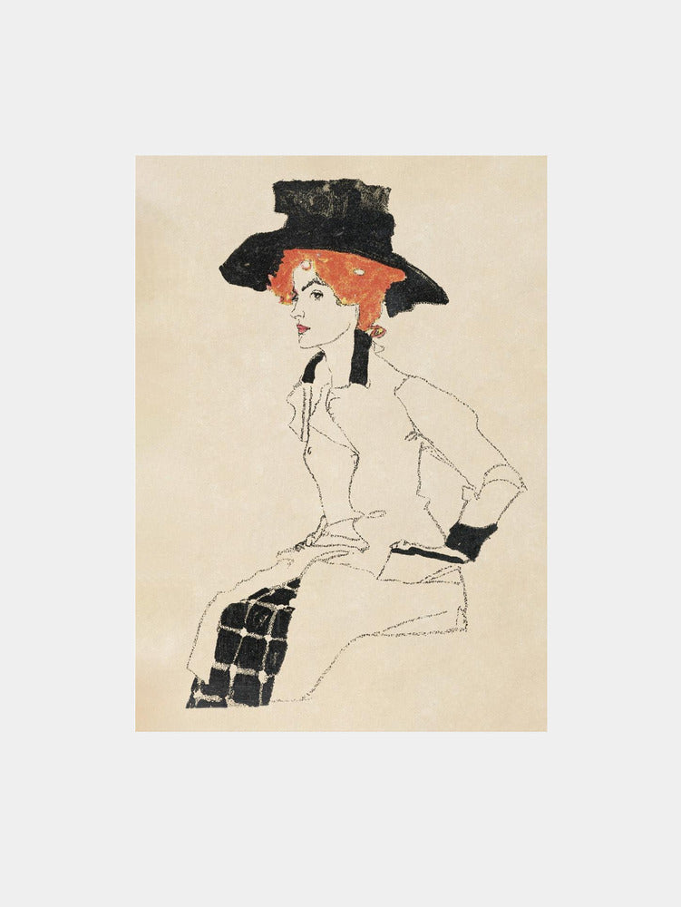Egon Schiele "Portrait of a Woman 1910" Art Print