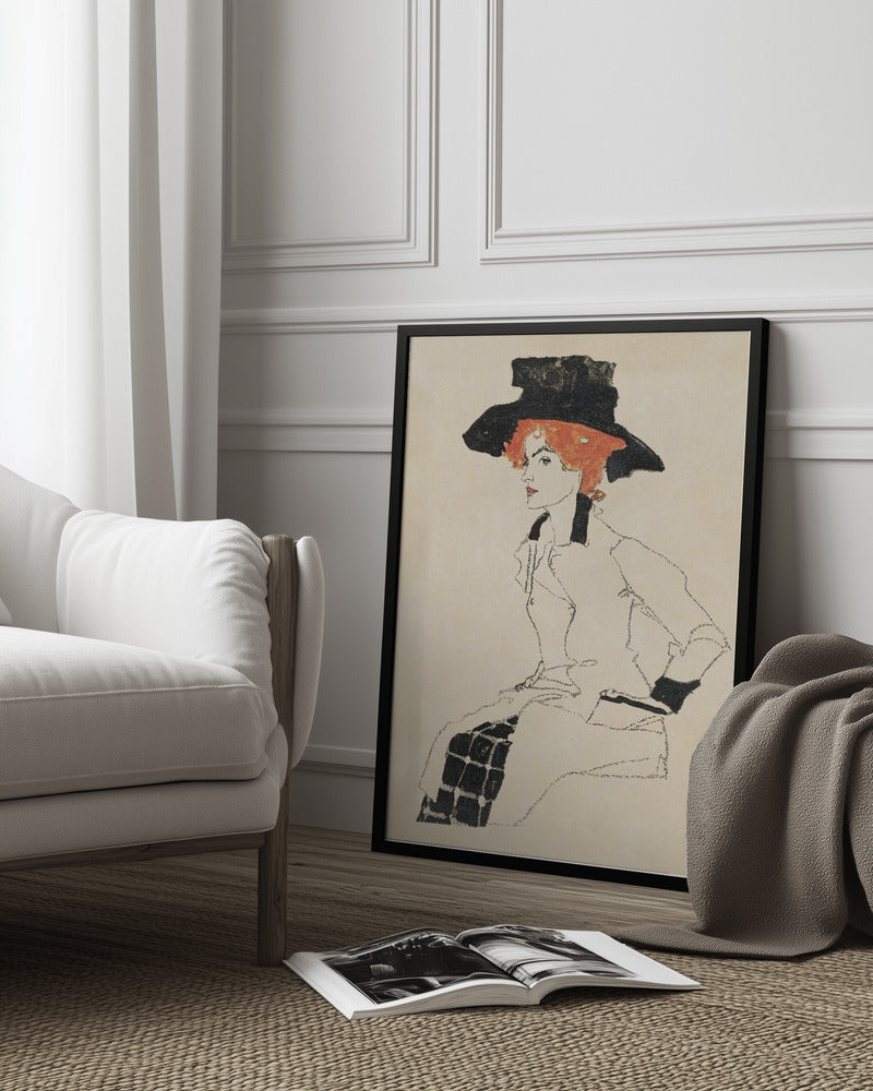 Egon Schiele "Portrait of a Woman 1910" Art Print