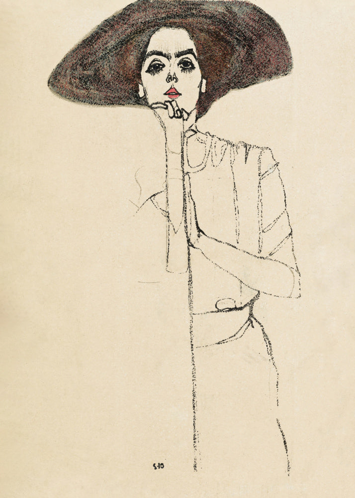 Egon Schiele "Portrait of a Woman 1910"