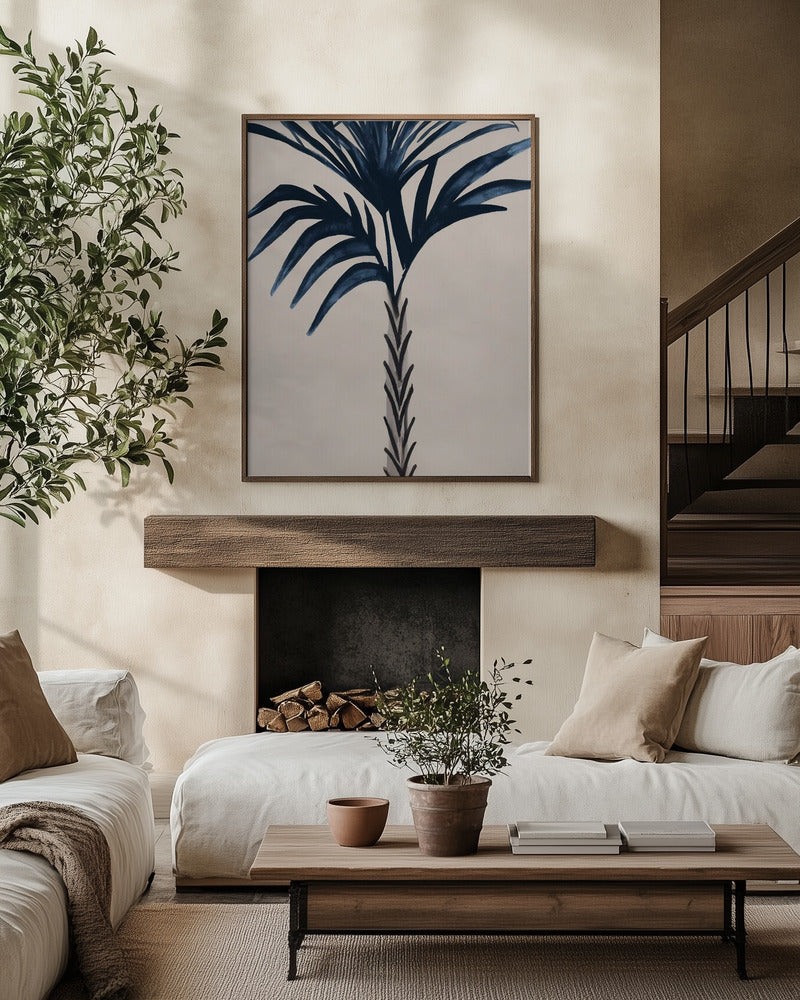 Indigo Palm Love Art Print