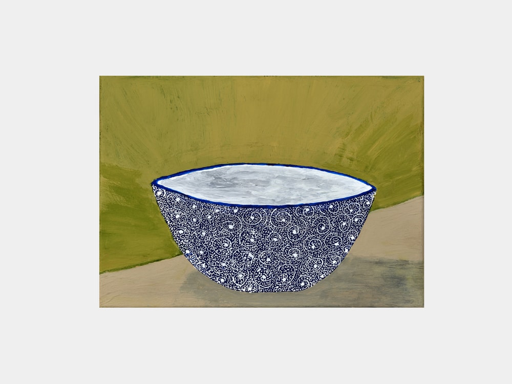 Elegant Blue Bowl Still Life