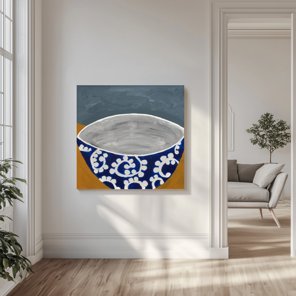 Elegant Blue Bowl Pattern