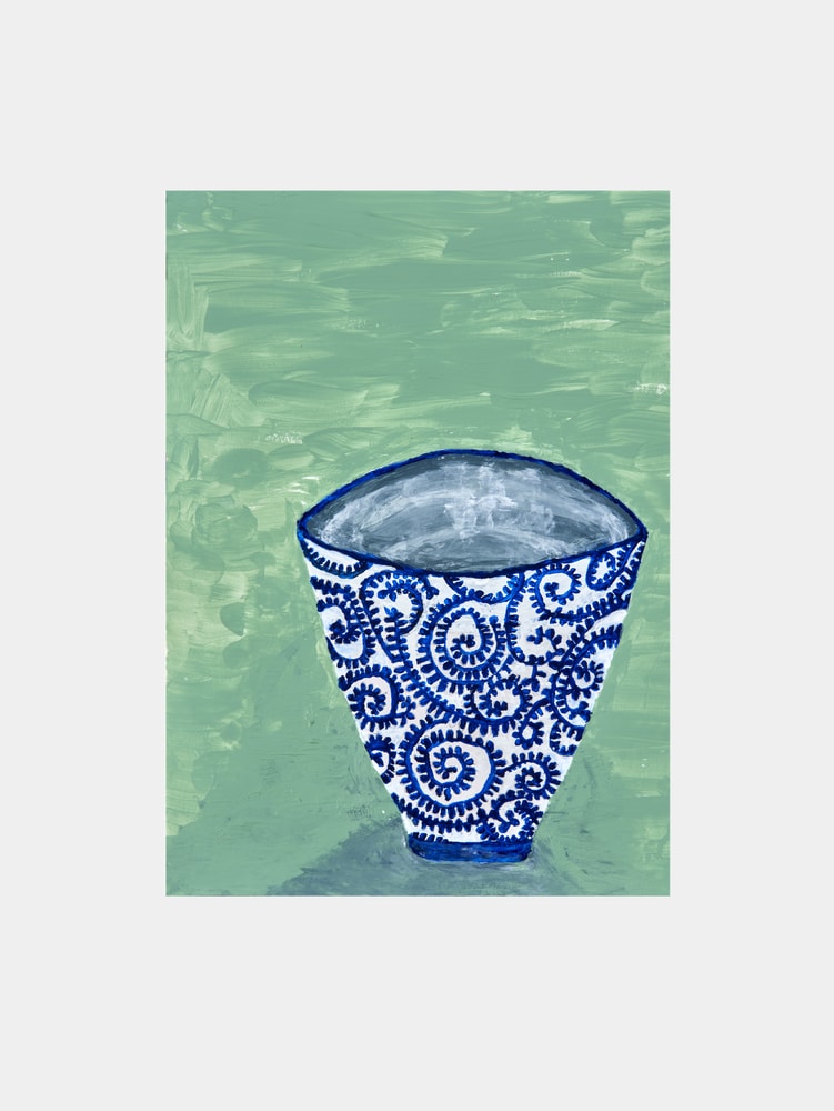 Blue Swirl Vase