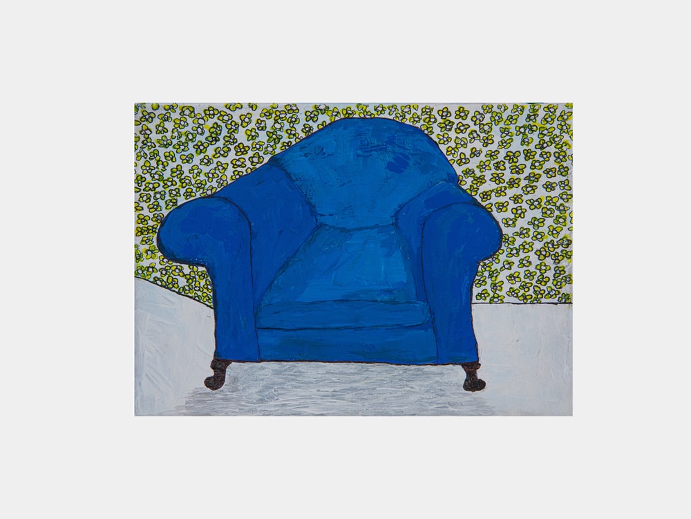 Blue Armchair and Flowers