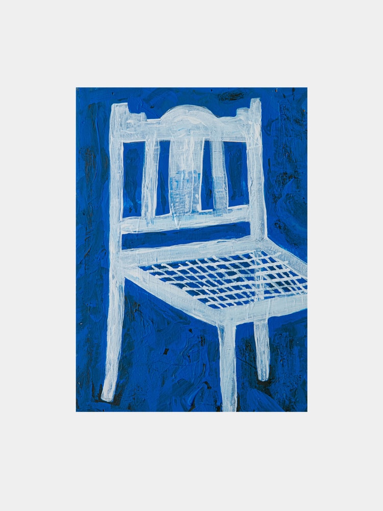 White Chair On Blue