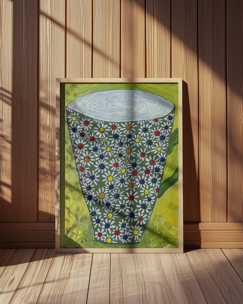 Colorful Daisy Teacup