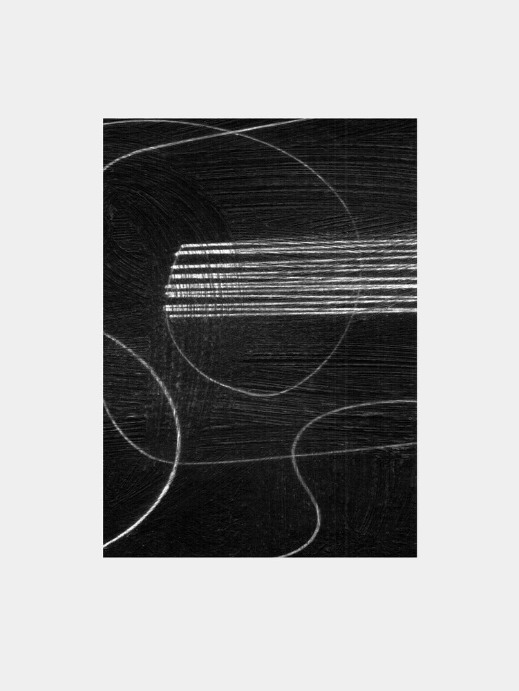 Black Scratch Art Print