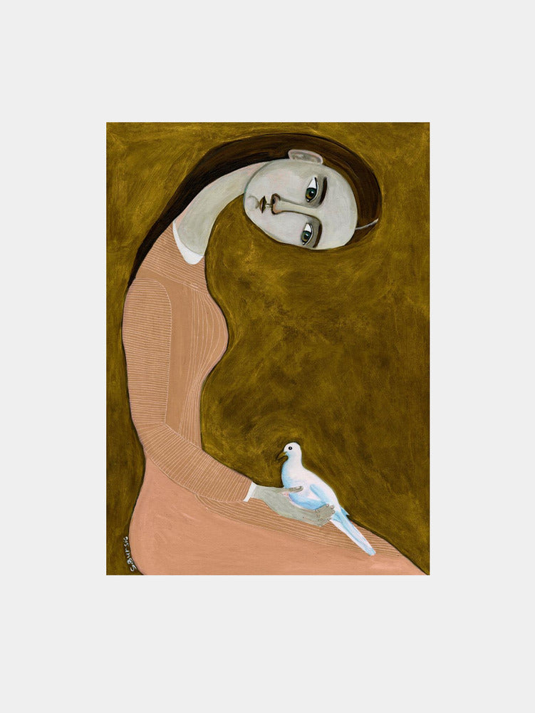 Serene Woman and Dove II