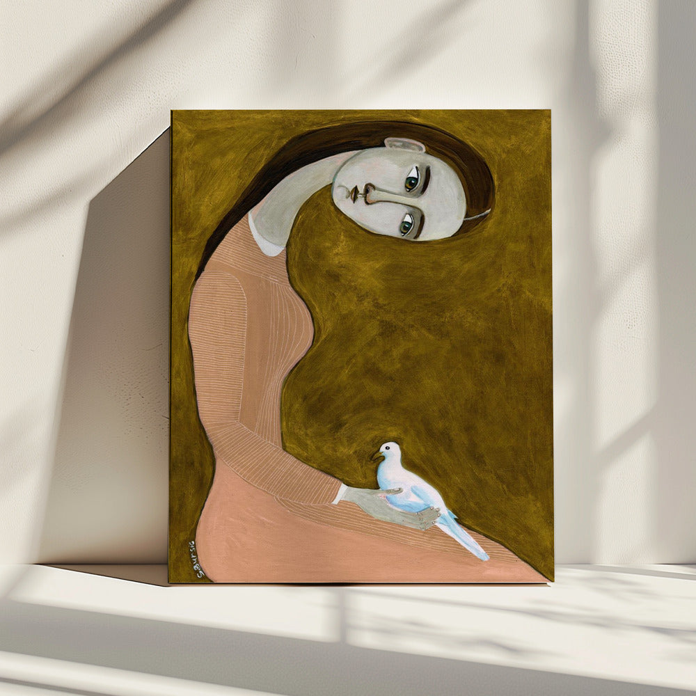 Serene Woman and Dove II