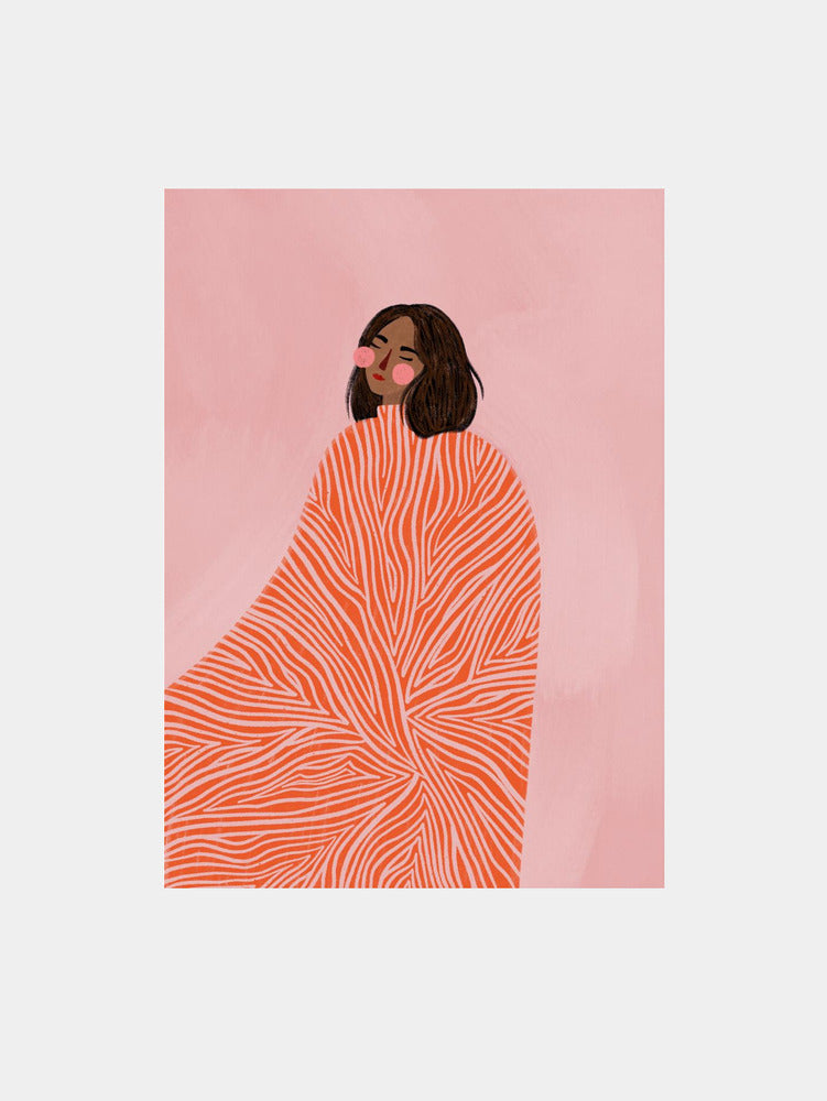 The Woman With the Swirls Art Print