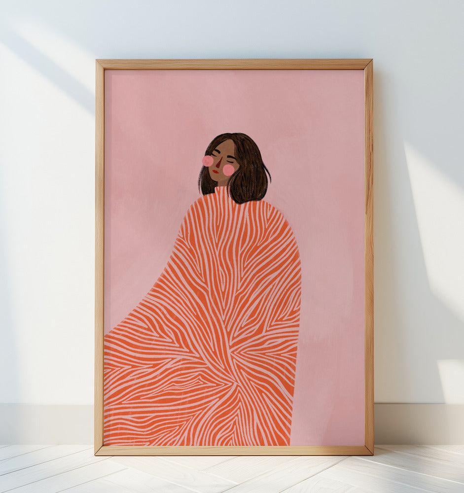 The Woman With the Swirls Art Print