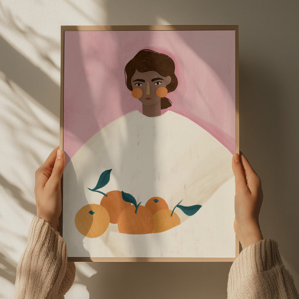 The Woman With the Oranges Art Print