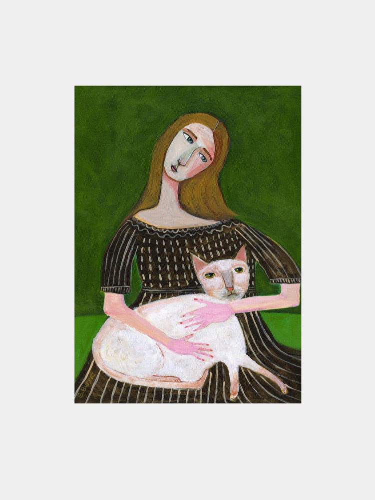 Woman Holding Cat