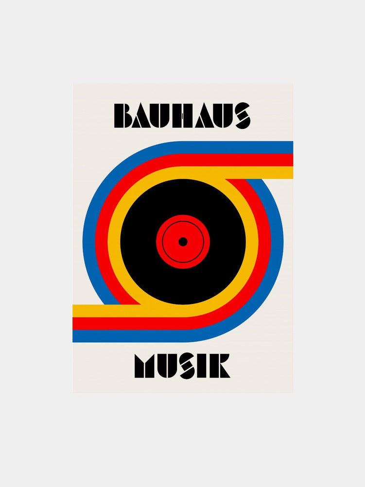 Bauhaus Musik Vinyl Art Print