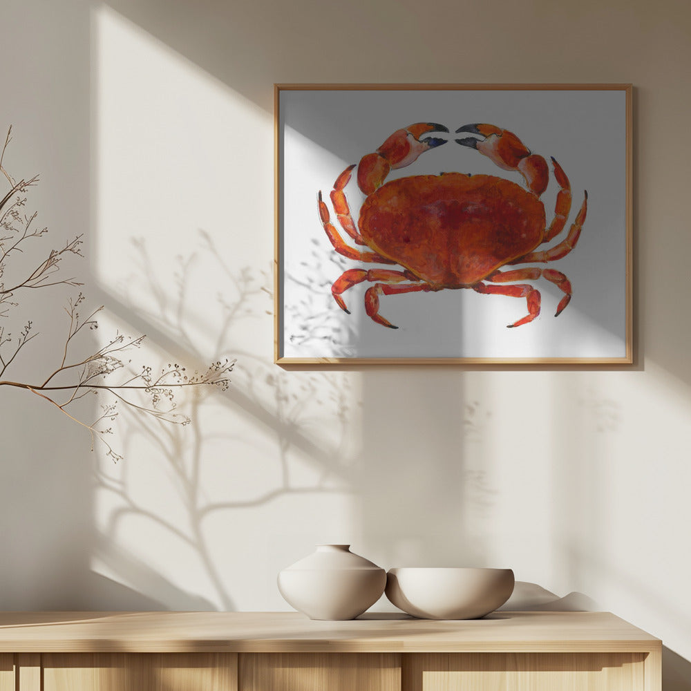 Realistic Red Crab Art Print
