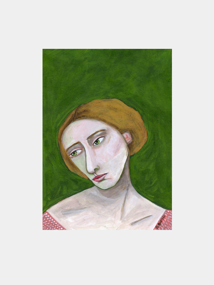 Thoughtful Woman In Green