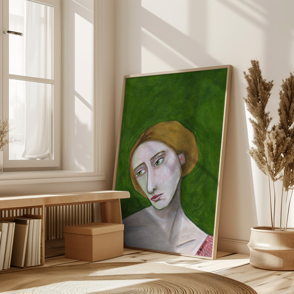 Thoughtful Woman In Green