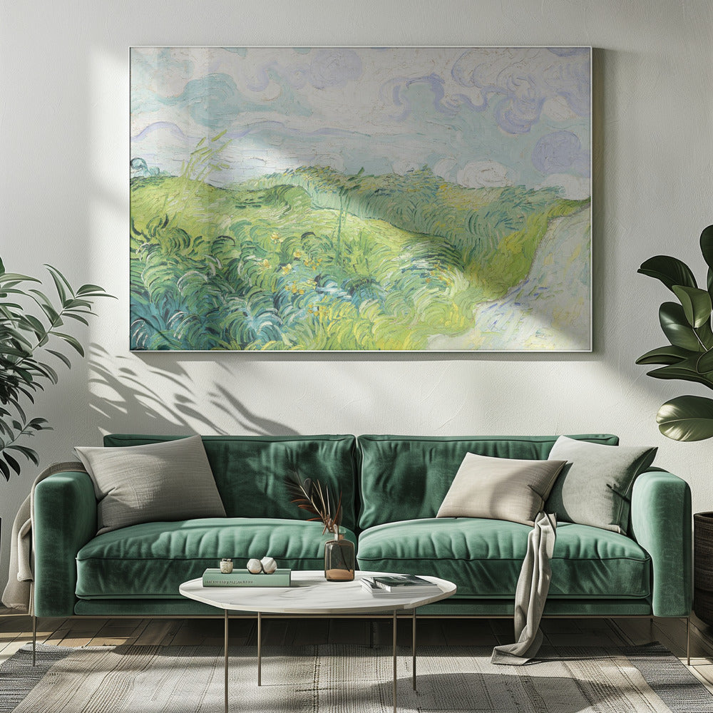 Van Gogh "Green Wheat Fields, Auvers (1890)" Art Print