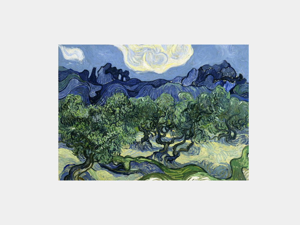 Van Gogh "Olive Trees With the Alpilles In the Background (1889)" Art Print
