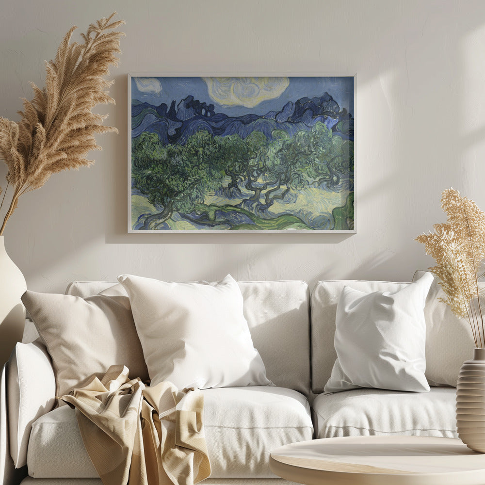 Van Gogh "Olive Trees With the Alpilles In the Background (1889)" Art Print