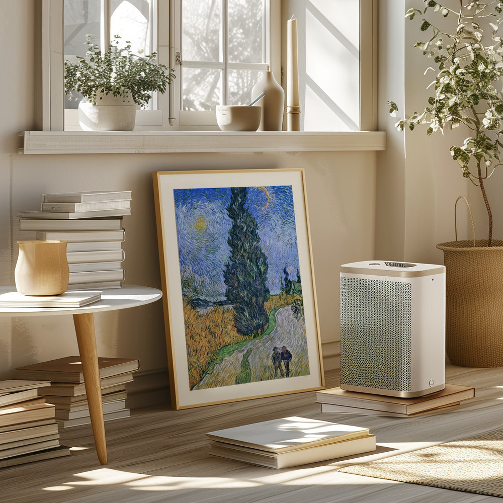 Van Gogh "Road With Cypress and Star 1890" Art Print